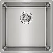 Teka 115000007 Kitchen Sink Made of Stainless Steel with a Single Bowl Linea RS15 40.40 3½ W/OVF SP-115000007, Grey