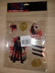 Friday The 13th Jason Masks Gel Window Clings NEW NIP RUZ