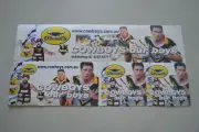 NTH QLD COWBOYS RARE UNUSED PROMOTIONAL SHEET OF UNCUT NRL STICKERS!