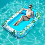 Jambo Inflatable Tanning Pool Lounger Float, Sun Tanning Pool Float, Water Lounge Raft, Pool Lounger for Adults, Tanning Raft, Big Pool Tub, Water Filled Tanning Bed, Kiddie Pool, Tanning Float