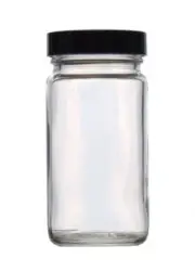 FOUR BOTTLES 5710238V 25 AC Medium Round Glass w/Cap Taperseal liner, 60mL / 2oz