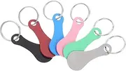 HOMSFOU 6PCS Stainless Steel Shopping Trolley Tokens Unique Keychain Holders for Grocery Carts Compact and Lightweight Key Holders Steel