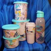 Tupperware Blushing Meadow One Touch Canister Canisters Set Eco To-Go Cup Bottle