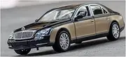 Decorative Car Model 1:24 for Maybach 62S Diecast Metal Alloy Display Car Model Modern Style Decoration Perfect for Gifting(Gold)