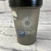 Optavia Blender Bottle with lid. 20oz. Gray Plastic. BPA Free