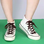 1pair Double Layers Flat Boot Shoe Laces Strings Brown for Sneakers Tennis Shoes