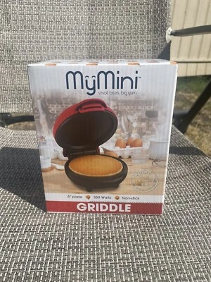 Nostalgia My Mini 5" Non-Stick Surface Griddle Burgers Pancakes Cookies