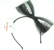 Cat & Jack Ribbon Headband Bow Hair Band Black Sequin Cute Flower Girls Gifts