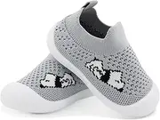 [Lucckey] Non-Slip Baby Socks Shoes, Breathable Toddler First Walker Shoes Lightweight Boy Girl Walking Shoes Baby Infant Kids Slippers with Soft Rubber Sole Slip-on Sneakers Outdoor Indoor