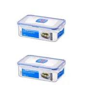 2x Locknlock 1L Airtight Classic Rectangle Food Storage Container Organiser CLR