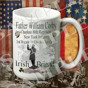 Father Corby, Irish Brigade 15-ounce American Civil War themed coffee mug/cup