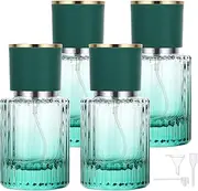 Segbeauty Refillable Perfume Bottle, 4 Pcs 30ml Travel Perfume Dispenser, Portable Perfume Sprayer, Perfume Atomizer Leakproof, Travel Accessories Women (Gradient Green)