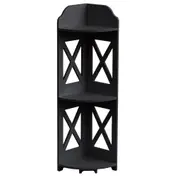 3 Tier Corner Shelf Stand Caddy Storage Rack Cabinet Organiser Kitchen Bathroom black