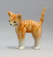 9942095 Porcelain Figurine Striped Cat Wagner & Apel H12cm