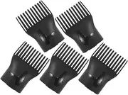 DRESSOOS 5pcs Comb-shaped Air Nozzle Hair Dryer Hair Dryer Comb Attachment Round Brush Hair Dryer Diffuser Hair Dryer for Wavy Hair Magnetic Diffuser Attachment for Hair Dryer