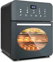 Large Capacity Oven, 1350W Desktop Electric Oven, Adjustable Temperature 70-200℃, 60-Minute Timer, Three-Layer Baking, 10 Smart Menus, Including Baking Tray, Suitable for Restaurants and Families