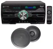 DV4000 4000w Home Theater DVD Receiver+(2) 6.5" Black Ceiling Speakers
