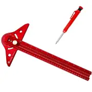 Adjustable Multi-angle T-square Woodworking Scriber Marking Line Ruler Precision Line Drawing aid Ruler with Angle Adjus