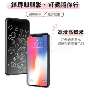 iphone 顯影鋼化玻璃貼 迪士尼正版授權 史迪奇 手機顯影保護貼 滿版玻璃貼 螢幕保護貼 顯影膜 玻璃貼