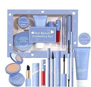 Makeup Kit For Teen Girls & Women Full Kit, Full Starter Cosmetics Set, Traveling Cosmetics Kit Includes Eye And Lip Balm, Lip Gloss, Concealer, Foundation For Daily Commuting