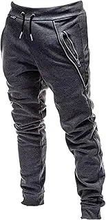 [Generic] Men's Jogger Running Sweat Pants Stretch Casual Athletic Pants Slim Fit Jogging Gym Trousers with Zipper Pocket