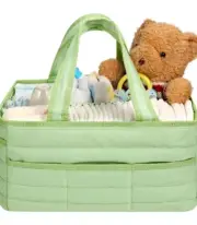 Diaper Caddy Nursery Organizer Baby Shower Baby Registry Mint Green
