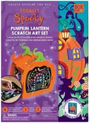 Box CanDIY Totally Spooky Pumpkin Lantern Scratch Art Set Art & Crafts - Ages 6+