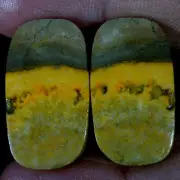 43.50 Cts Natural BumbleBee Jasper Matched Pair Cabochon Gems For Earring Supply