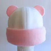 PANDA ear HAT beanie PINK & WHITE cosplay anime costume EASTER basket candy