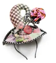 Mackenzie childs Trick or Treat Fascinator Hat mew