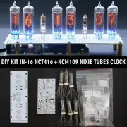 KIT Nixie Tubes Clock IN-16 All parts 12/24H Slot Machine Timer USB Temeperature