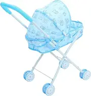 Doll Stroller for Lightweight and Portable Cartoon Pattern Stroller Cute Design for Playtime Games Easy to Store Construction