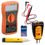 Digital Multimeter AC DC Electrical Tester Kit GFCI Receptacle Voltage Detector