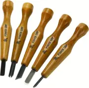 New Mikisyo Power Grip Gouge Chisel Wood Carving Tool Kit 5pcs Set from Japan