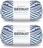 [Bernat] Handicrafter Cotton Big Ball Moondance Yarn - 2 Pack of 340g/12oz - Cotton - 4 Medium (Worsted) - 608 Yards - Knitting/Crochet