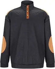 [Generic] Athletic T Shirt and Autumn Casual Long Sleeve Button Solid Color Long Sleeve T Shirt Top Small Scrub