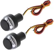 Motorcycle Turn Signals 12V Modified Handlebar LED Turn Signal Motorcycle Flasher For 8MM Bolts (Color : 2PCS Red)