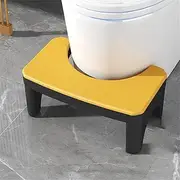6.7" Toilet Stool for Adults - Portable Plastic Potty Assistance, Disassembleable Easy to Storage Squat Stool (Yellow)