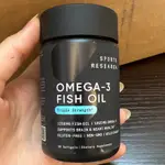 🌈免運🐠SPORTS RESEARCH OMEGA-3 RTG魚油膠囊🐟1250MG 60粒 90粒 180粒 深海魚油