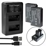 2x EN-EL20 Battery + Charger for Nikon 1 J1 J2 J3 S1 V3 EN-EL20A Coolpix P1000