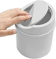 Countertop Trash Can | Tabletop Desk Trash Can Small with Lid | Small Paper Basket Desktop Trash Bin Wastebasket for Home Vanity Tabletop Car Interior Bathroom Kitchen Buniq
