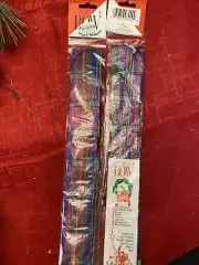 Set Of 2 Offray Floral Cottagecore Gift Ribbon Pull Bows Jiffy Bows NOS