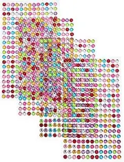MUELODSIC 4 Sheets Round Nail Rhinestones Stickers Sparkling Gems for Nail Art Face Decoration DIY Crafts for Creative Projects