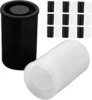 20pcs 35mm Film Case Small Plastic Containers Black and White 35mm Film White Film Storage Reel Empty Film Canister Plastic Jars Film Canisters Bulk Storage Box Camera Pe