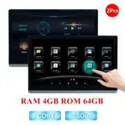 2Pcs 13.3" Car Headrest Monitor TV Android 11 4GB+64GB WIFI Bluetooth USB AUX FM (for: Fiat)