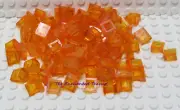 Lego Slope Transparent Orange 30 1 x 1 x 2/3 - Lot of 100 - New