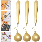 3 Pcs Ladle Forks Seasoning Spoon Honey Polished Coffee Stirring