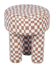 TOV Furniture Claire Checkered Boucle Stool