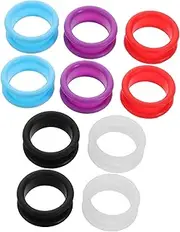 BESTYASH 10pcs Silicone Finger Protector Rings for Pet Grooming Scissors Comfortable and Safe Inserts for Hairdressing Barber and Home Use Colorful Design