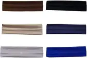 [NGIRJKKLL] Headbands for Women Short Hair Non Slip, 6 Pcs Fashion Hair Bands Stretch Elastic Yoga Headband for Women's Men Girls Sports Headwraps